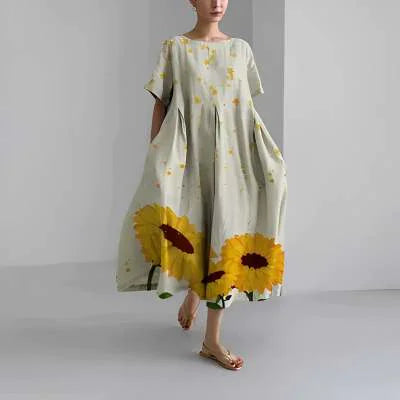 Robe décontractée élégante en coton pour femme