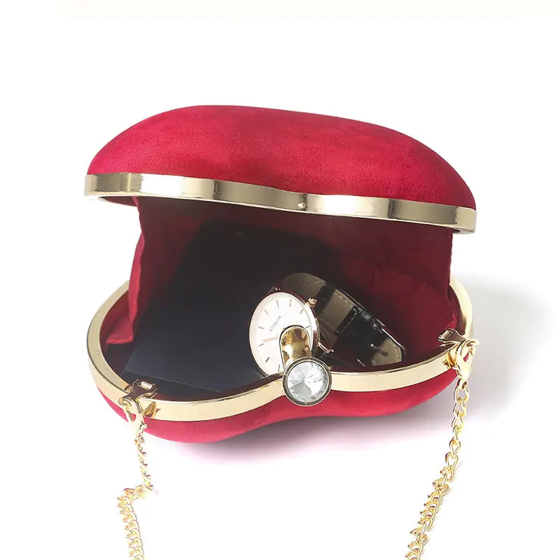 Chic Heart-Shaped Crossbody Handbag - Multi-Color Options