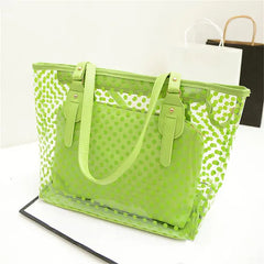 Candy-Colored Transparent Crossbody Handbag