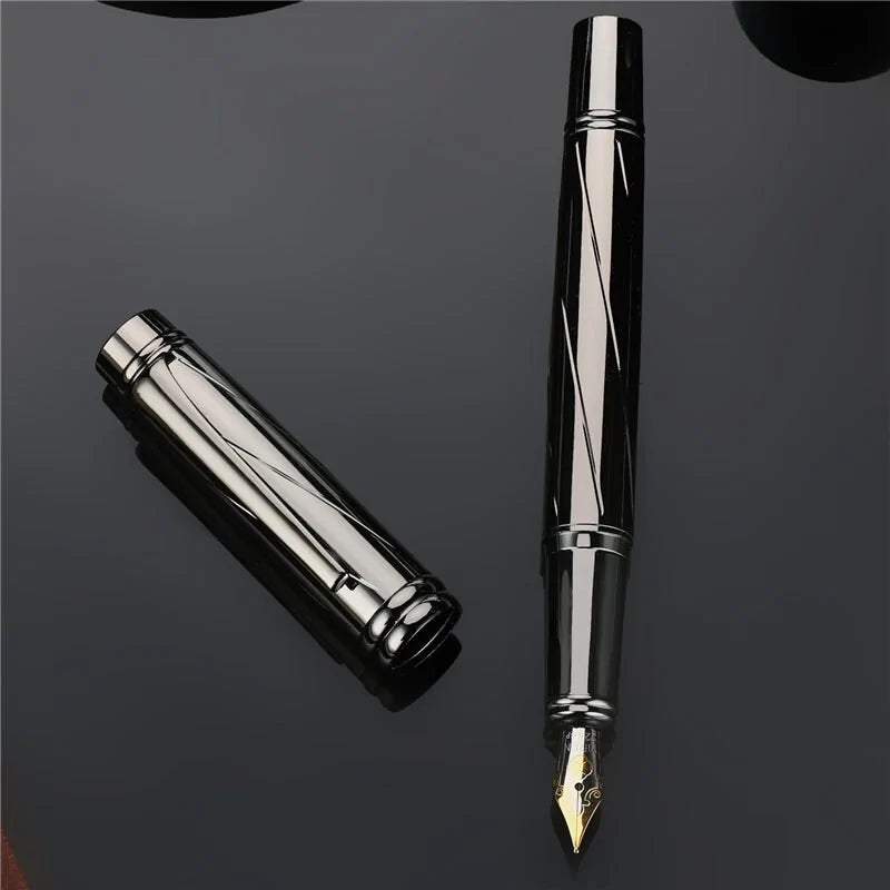 Stylo plume élégant plaqué argent | Plume fine de 0,5 mm