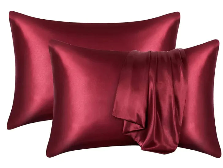 Lot de 2 taies d'oreiller de luxe en soie
