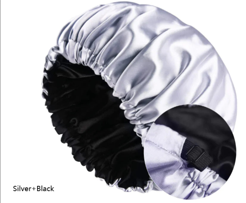 Luxurious Silk Satin Night Hair Cap - Prevents Breakage