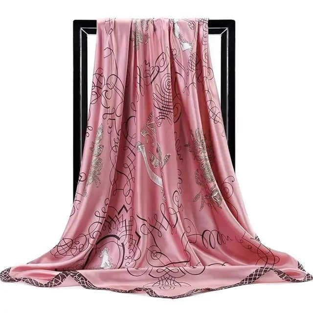 Écharpe en soie élégante pour femme - Luxueuse et polyvalente