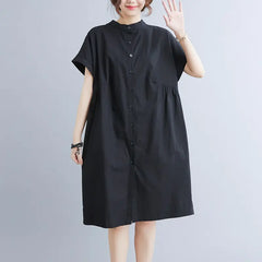 Robe chemise d'été en coton léger, idéale par temps chaud