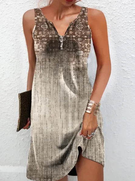 Robe sans manches à imprimés variés - Parfaite pour toutes les occasions 
