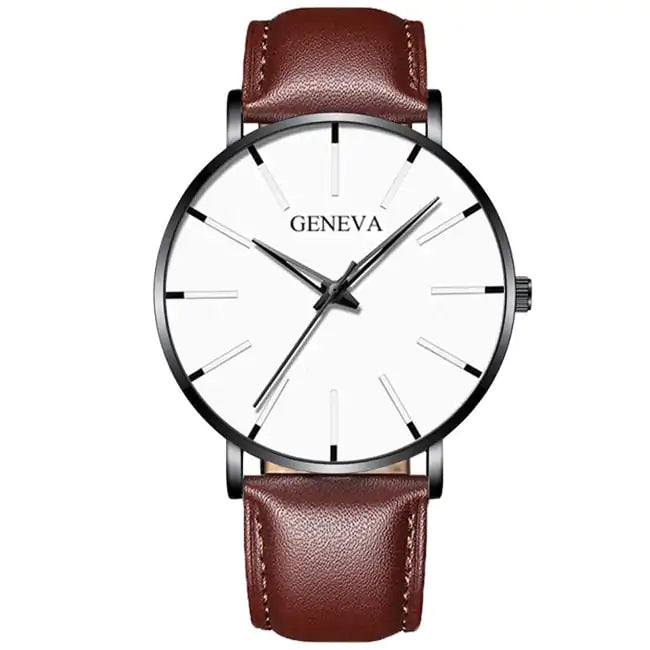Montre élégante et minimaliste en acier inoxydable