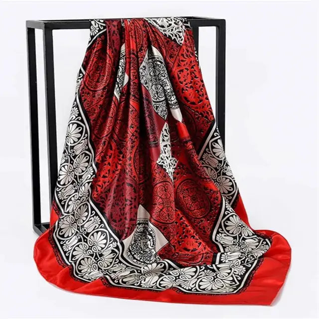 Écharpe en soie élégante pour femme - Luxueuse et polyvalente