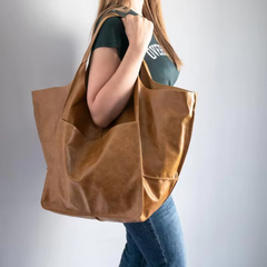 Sac fourre-tout en cuir PU élégant - Grande capacité et style multiple 