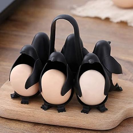 Cuiseur à œufs et support de rangement Penguin-Design - Peut contenir 6 œufs