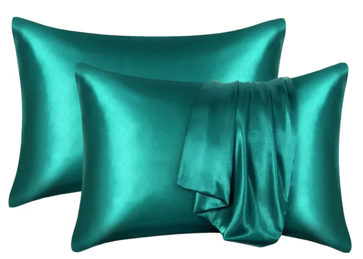 Lot de 2 taies d'oreiller de luxe en soie