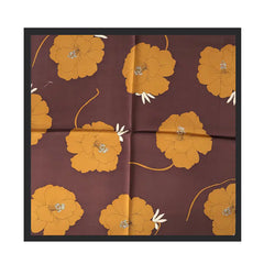 Elegant Korean Mulberry Silk Floral Scarf