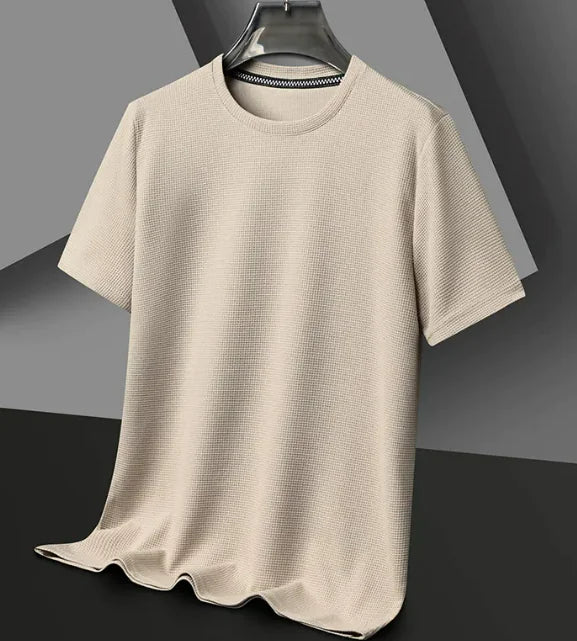 Solid Color Men's Polyester Tee - Summer Comfort