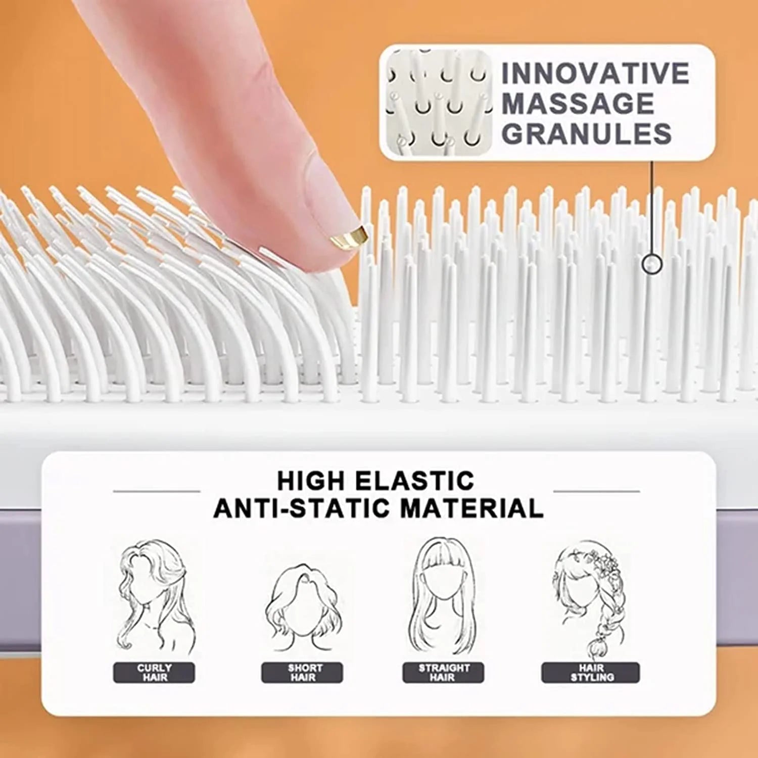 Smart Clean 4-in-1 Self-Cleaning Hair Brush