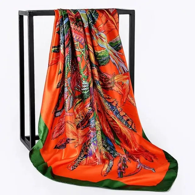Écharpe en soie élégante pour femme - Luxueuse et polyvalente