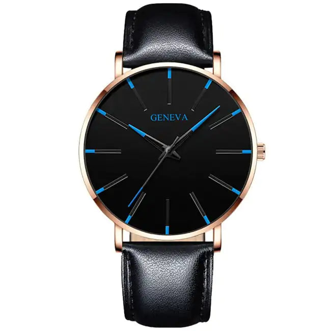 Montre élégante et minimaliste en acier inoxydable