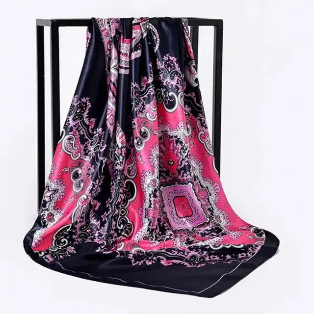 Écharpe en soie élégante pour femme - Luxueuse et polyvalente