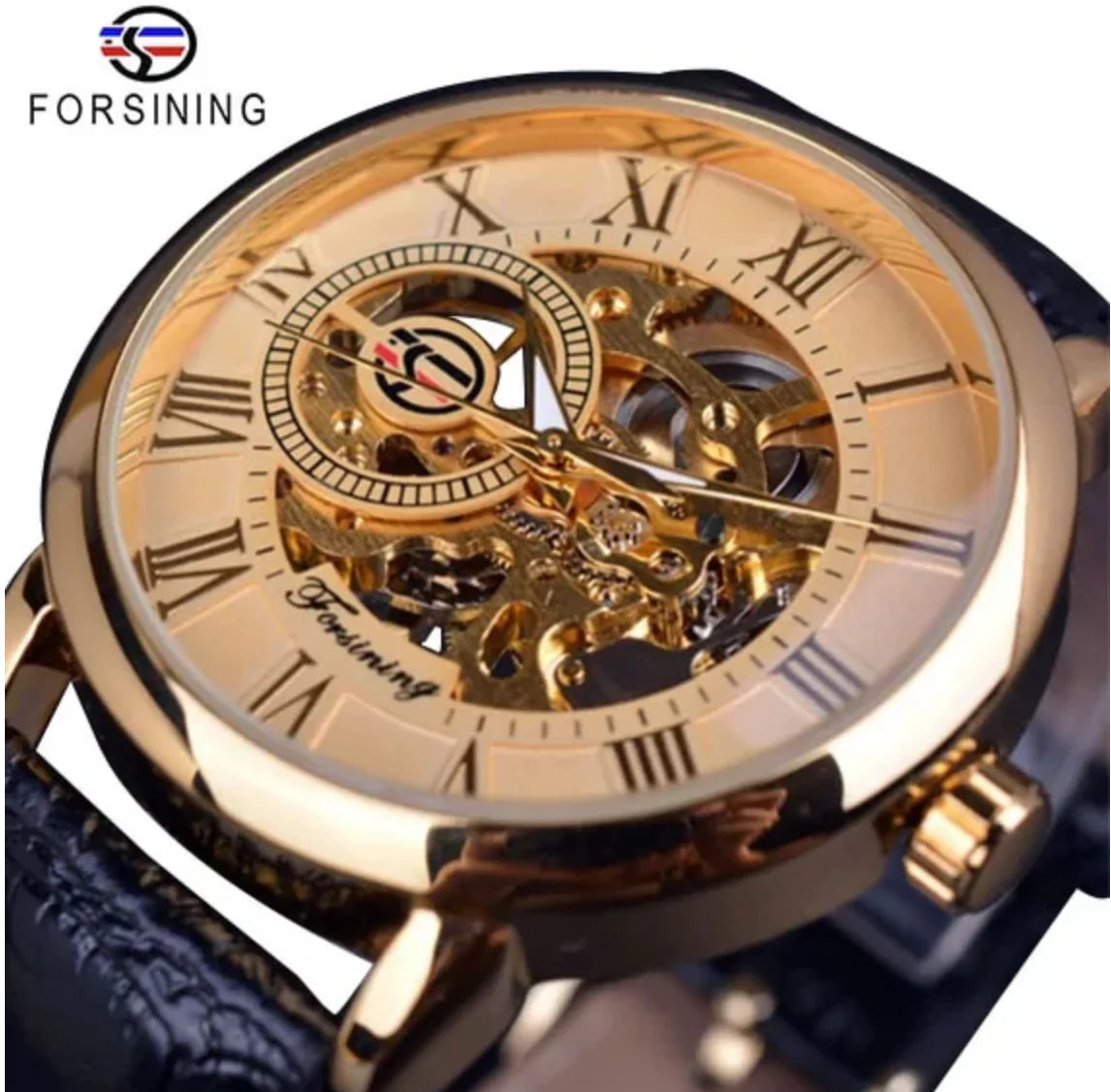 Montre de luxe à cadran squelette pour homme