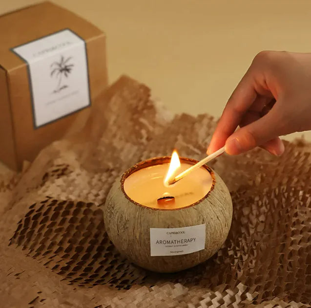 Luxurious Coconut Scented Candle in Gift Box