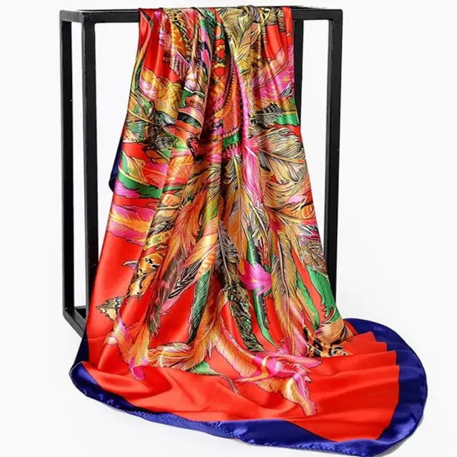 Écharpe en soie élégante pour femme - Luxueuse et polyvalente