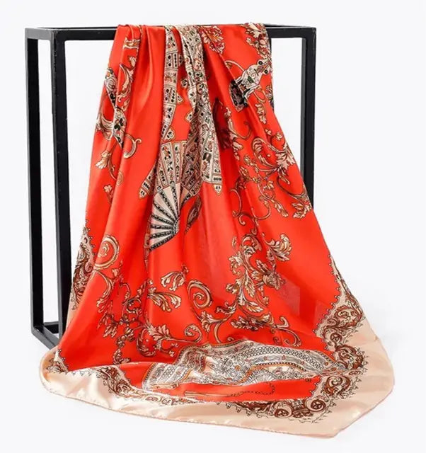 Écharpe en soie élégante pour femme - Luxueuse et polyvalente