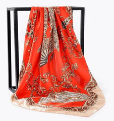 Écharpe en soie élégante pour femme - Luxueuse et polyvalente