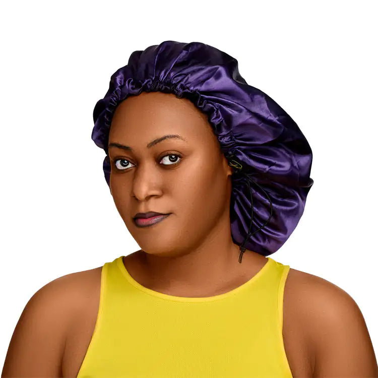 Luxurious Silk Satin Night Hair Cap - Prevents Breakage