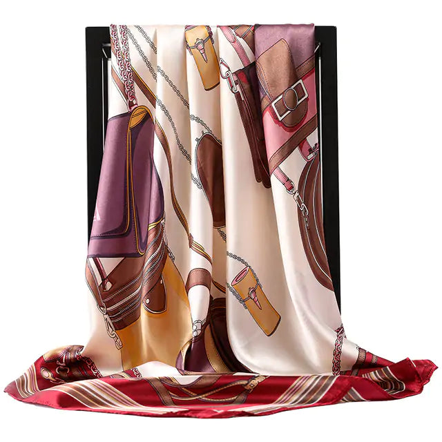 Écharpe en soie élégante pour femme - Luxueuse et polyvalente