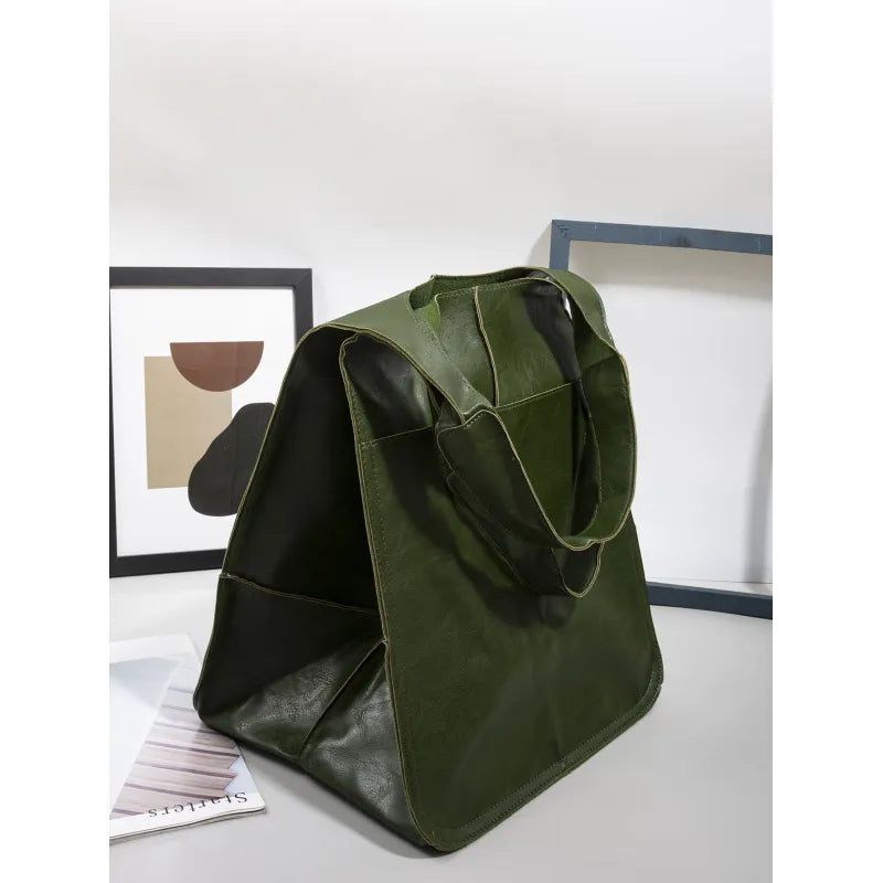 Sac fourre-tout en cuir PU élégant - Grande capacité et style multiple 