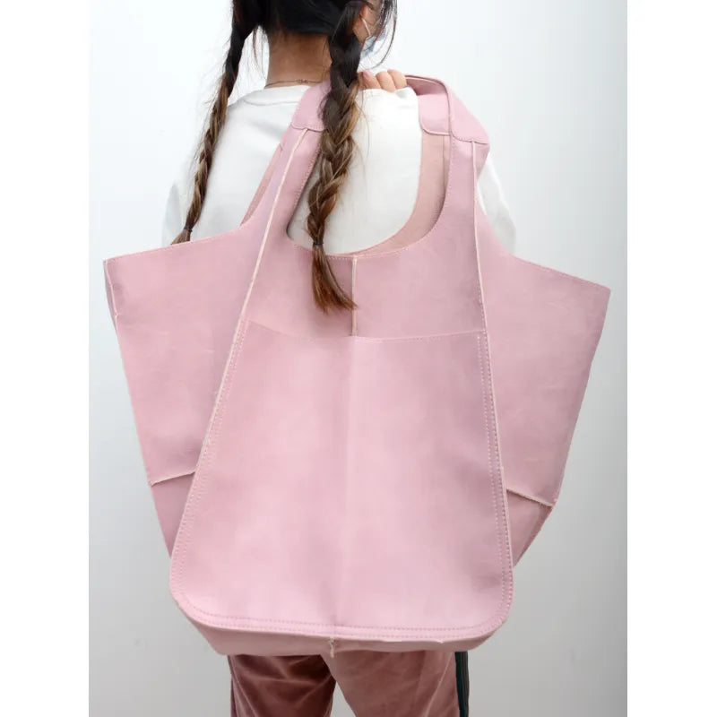 Sac fourre-tout en cuir PU élégant - Grande capacité et style multiple 