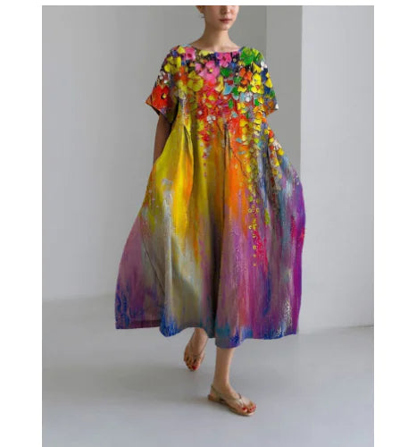 Robe décontractée élégante en coton pour femme