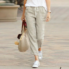 Elegant Drawstring Elastic Waist Pants