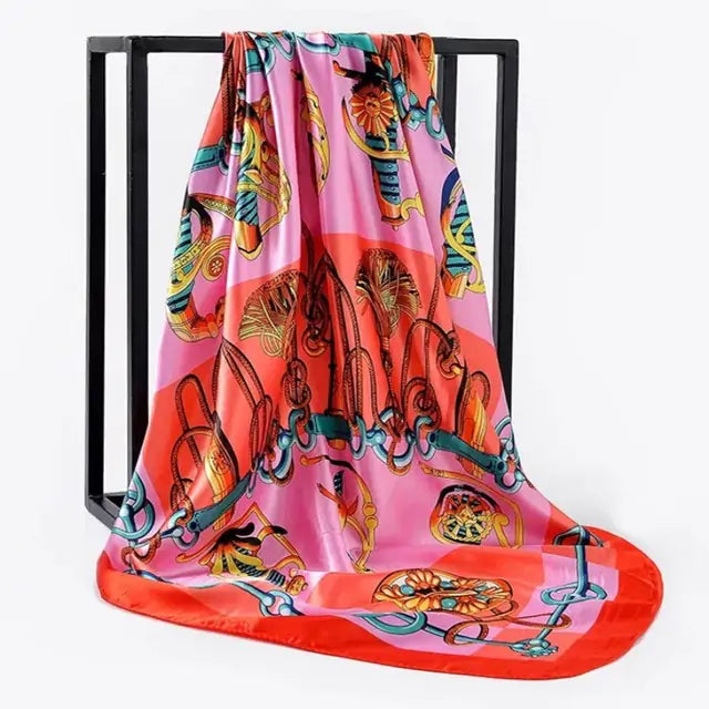 Écharpe en soie élégante pour femme - Luxueuse et polyvalente