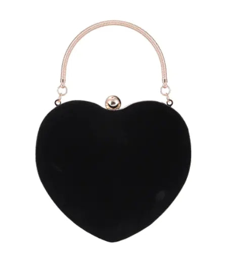 Chic Heart-Shaped Crossbody Handbag - Multi-Color Options