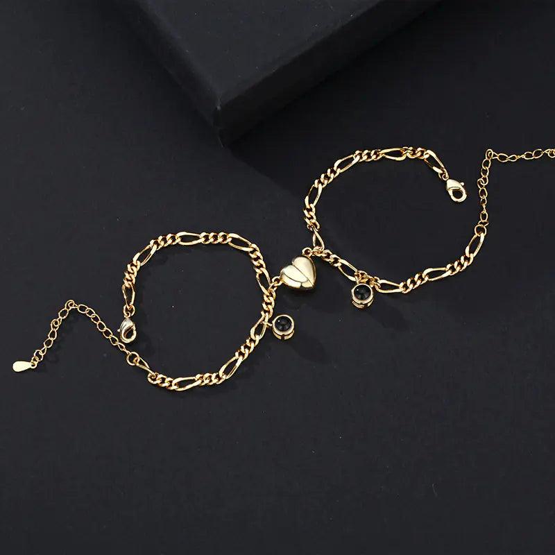 100-Language 'I Love You' Projection Couple Bracelets