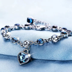 Heart Queen Sapphire Bracelet - Timeless Elegance