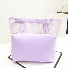 Candy-Colored Transparent Crossbody Handbag