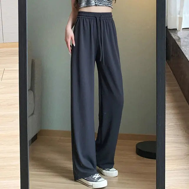 Pantalon droit taille haute vintage chic pour femme
