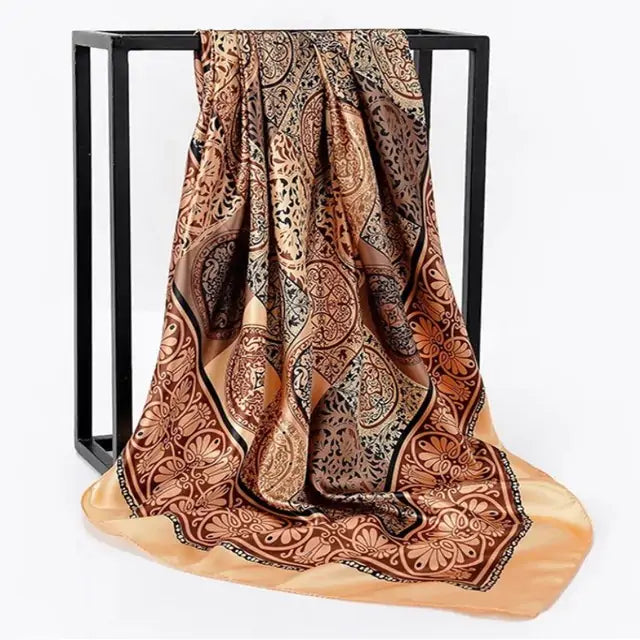 Écharpe en soie élégante pour femme - Luxueuse et polyvalente