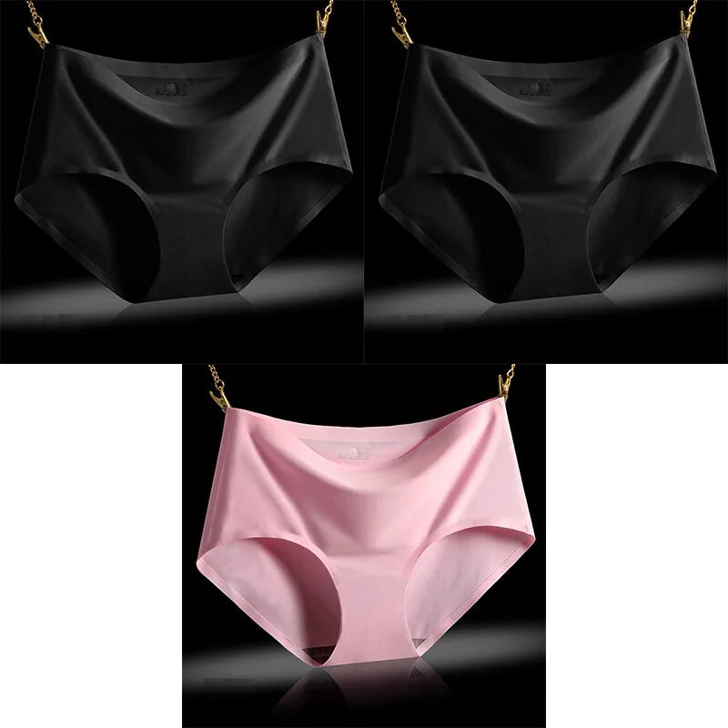 Culotte taille basse luxueuse sans coutures, semblable à de la soie