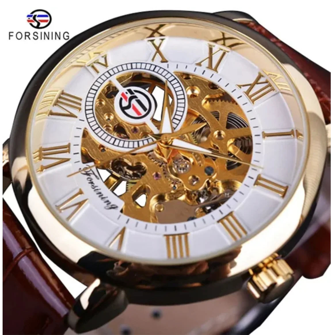 Montre de luxe à cadran squelette pour homme