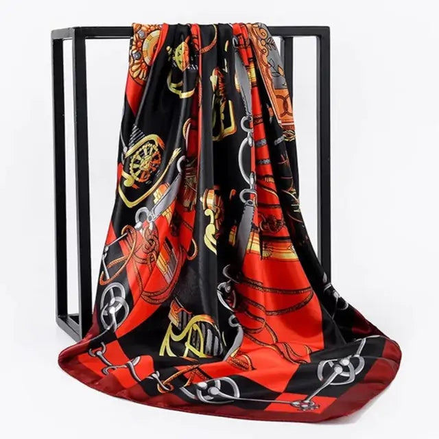 Écharpe en soie élégante pour femme - Luxueuse et polyvalente