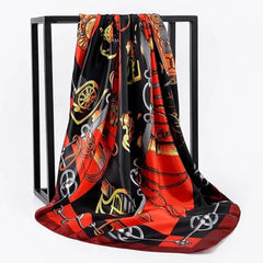 Écharpe en soie élégante pour femme - Luxueuse et polyvalente