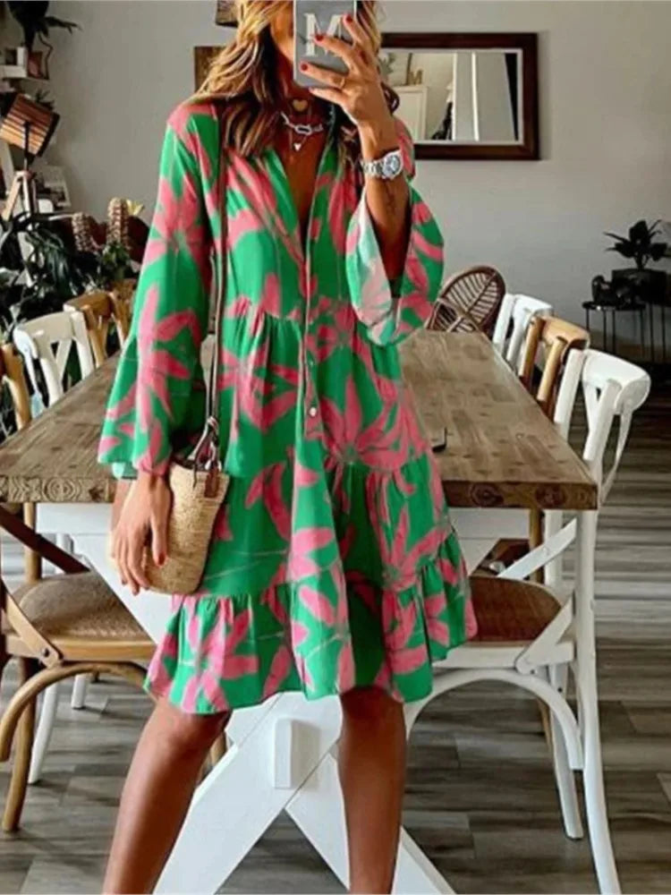 Robe chemisier Boho - Prête pour l'été et les voyages 