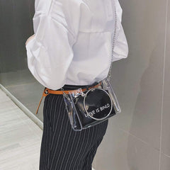 Chic Transparent Mini Jelly Chain Crossbody Bag