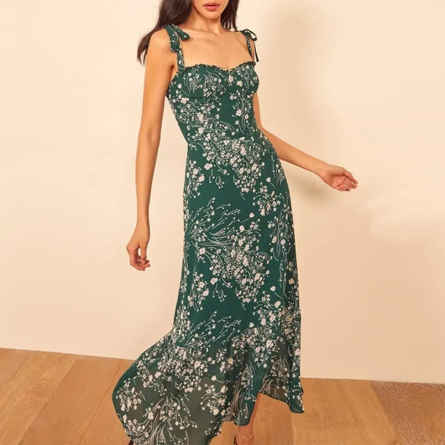 Chic Vintage Floral Maxi Dress - Perfect for All Occasions