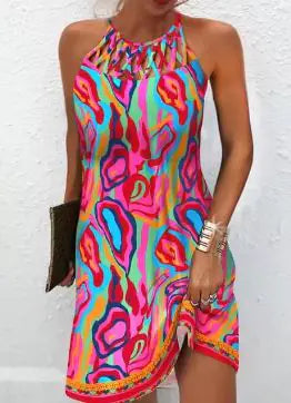 Robe bohème chic sans manches ajourée - Plusieurs couleurs