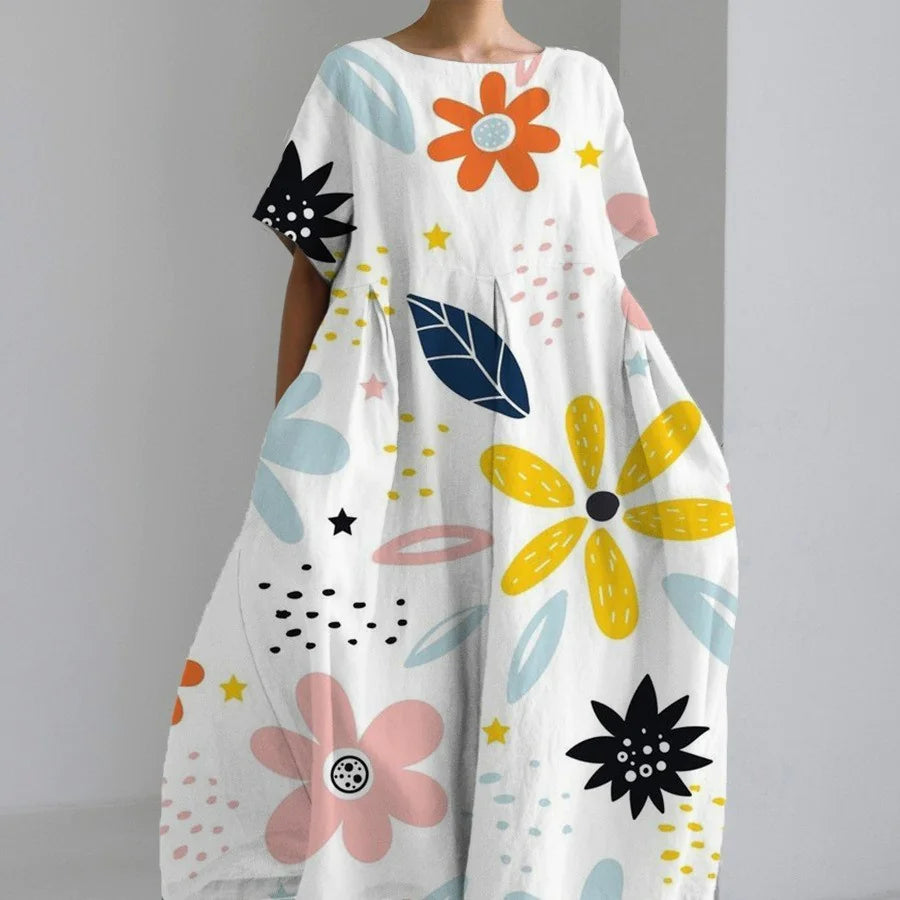Robe décontractée élégante en coton pour femme