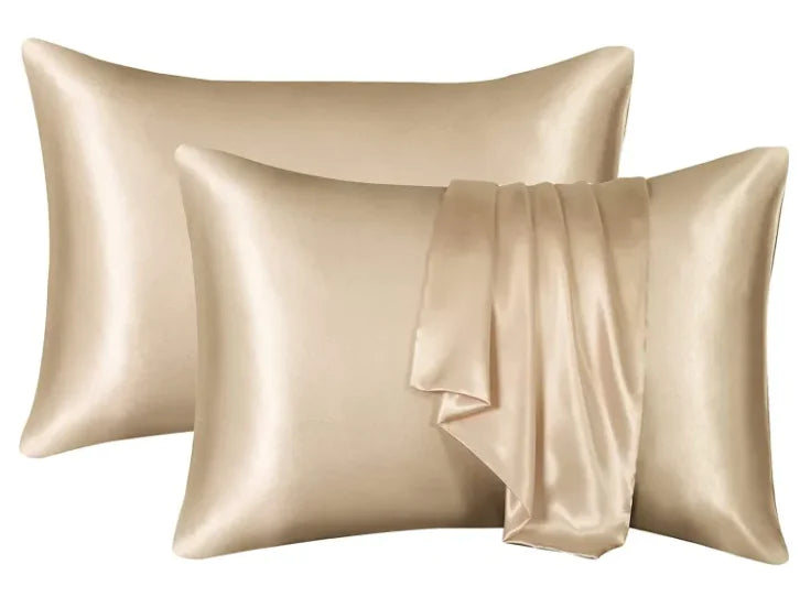 Lot de 2 taies d'oreiller de luxe en soie