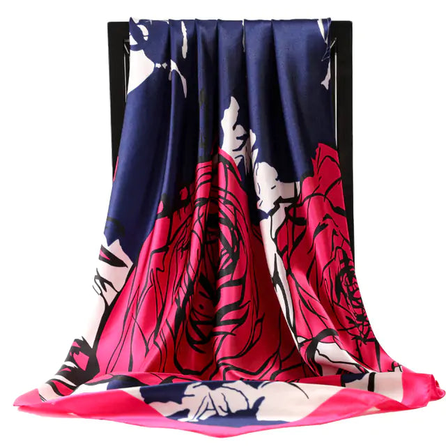 Écharpe en soie élégante pour femme - Luxueuse et polyvalente