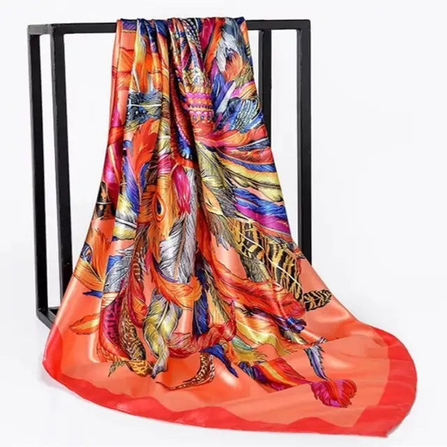 Écharpe en soie élégante pour femme - Luxueuse et polyvalente